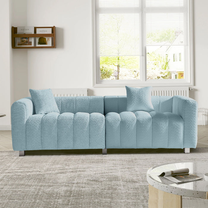 Modern 3 Seater Sofa With 2 Pillows
