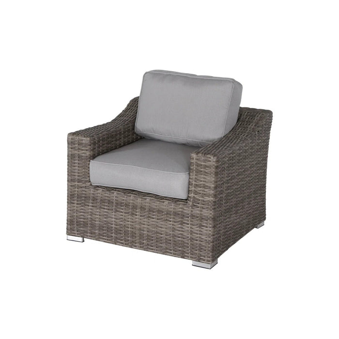 Outdoor Wicker Conversation Set With Cushions, All Weather
