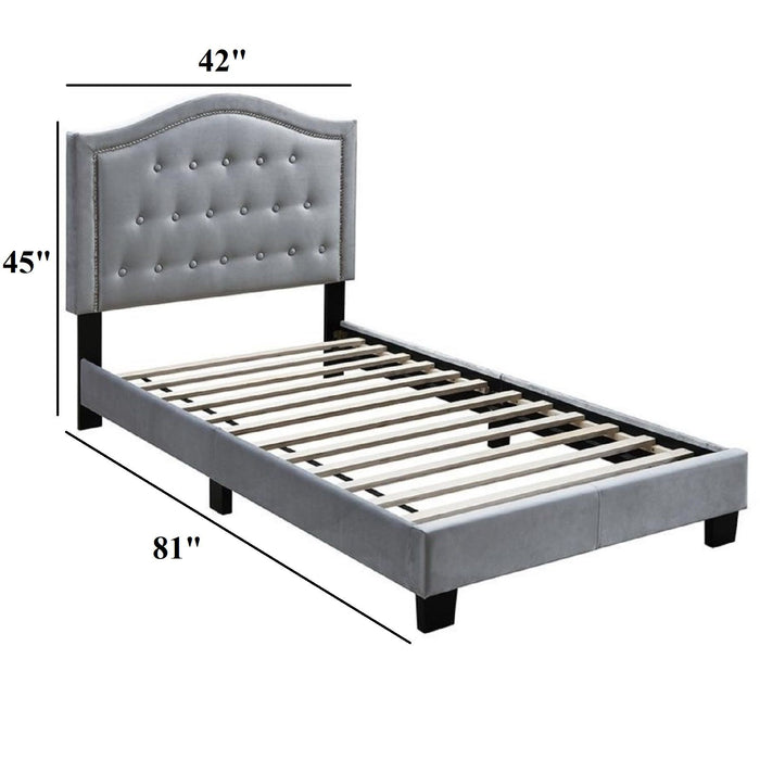 European Style Bed, Button Tufted Headboard