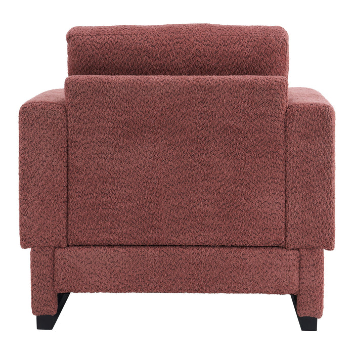 Upholstered Accent Armchair With Square Arm