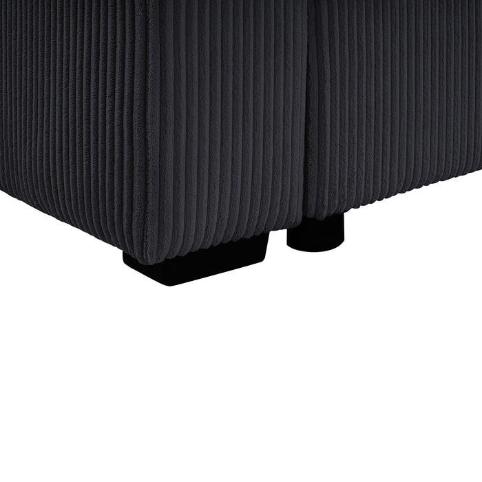 Oversized Sectional U-Shaped Sofa With Chaise Lounge And Three Soft Throw Pillows