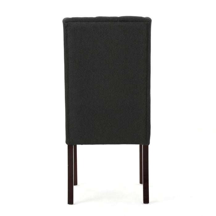 Sophisticated Tufted Dining Chair With High Back Design