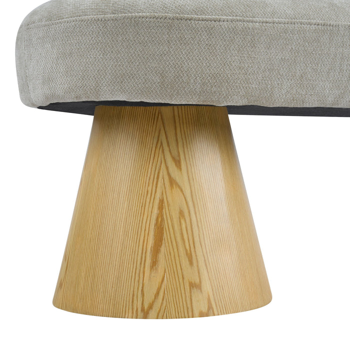 Upholstered Dining Bench - Oatmeal