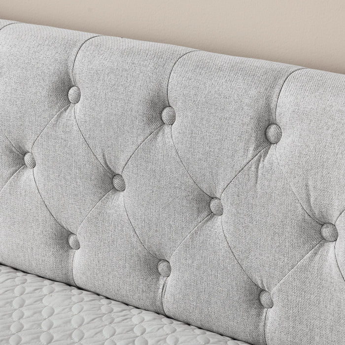 Daybed With Trundle And Storage Drawers, Flat Arms With Pocket