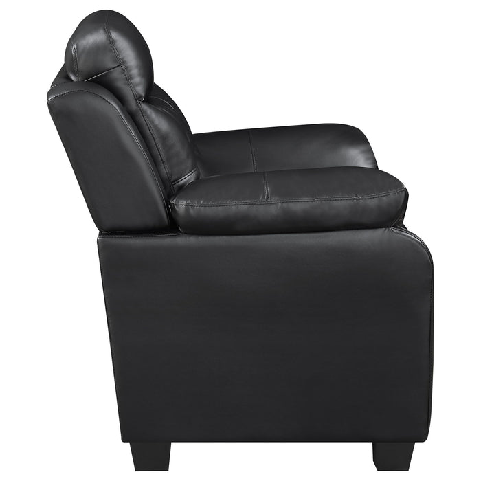 Winchell - Upholstered Padded Arm Tufted Accent Chair - Black