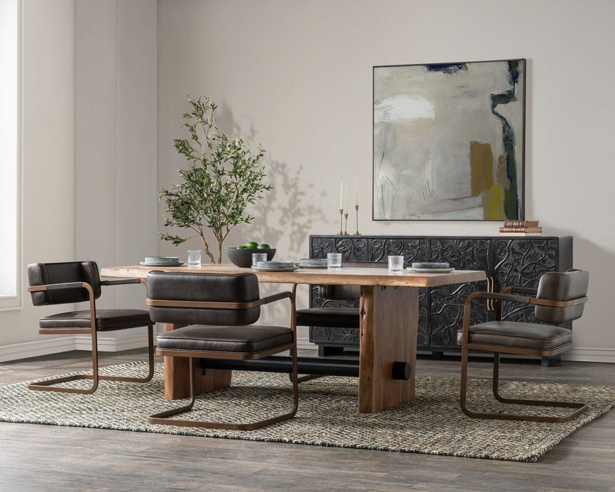 Brinton - 80" Dining Table - Acron Brown