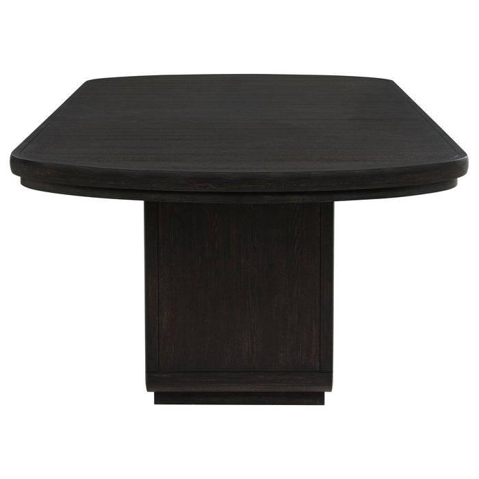 Bangor - Extension Dining Table With Pedestal Base - Black
