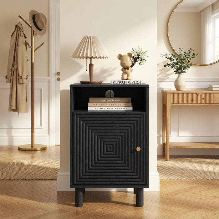 Nightstand With Charging Station & Storage