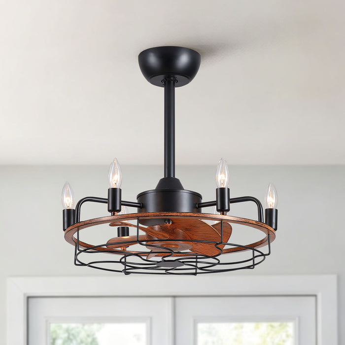 Modern Farmhouse Ceiling Fan, Adjustable Hanging