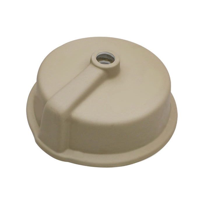 Ceramic Round Undermount Bathroom Sink With Overflow, European Style - White