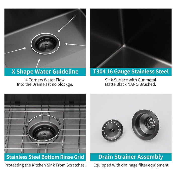 Undermount Kitchen Sink With Deep Single Bowl