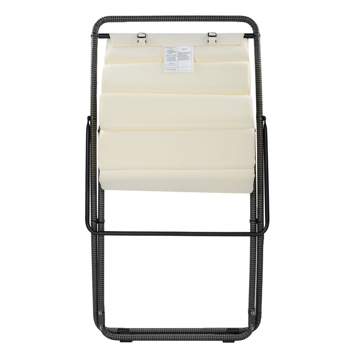 Outdoor Folding Chair With Adjustable Backrest (Set of 2)