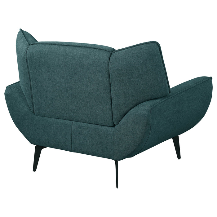 Grenada - Upholstered Flared Arm Accent Chair - Teal Blue