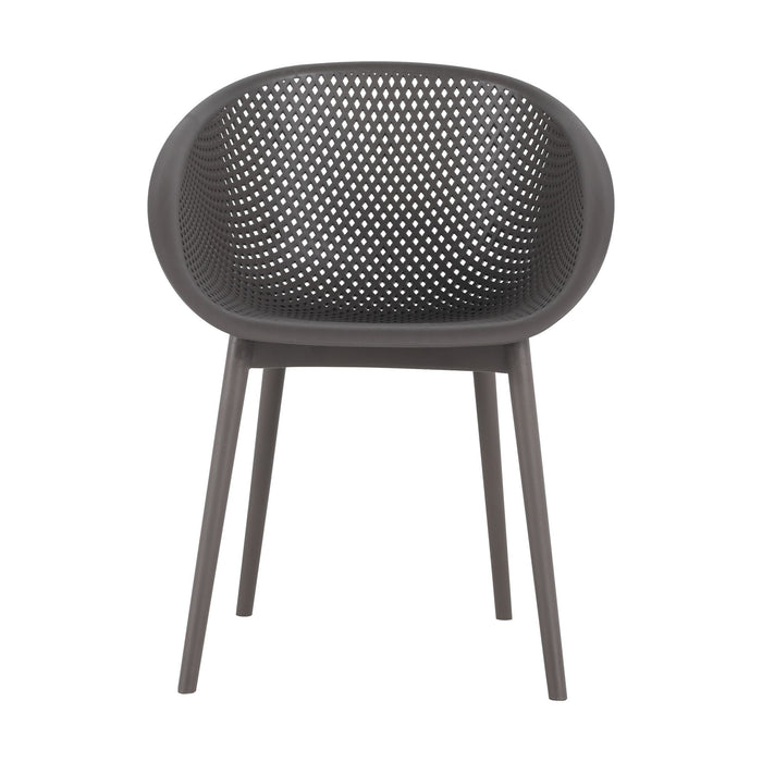 2 Piece Durable Single Chair With Mesh Hollow Out Design