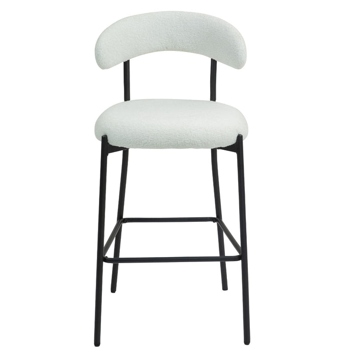Counter Height Bar Stools With Powder Coating Base And Footrest