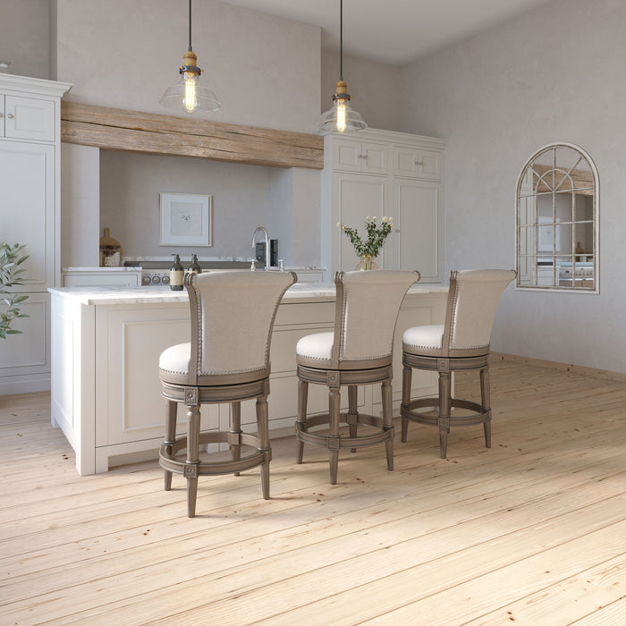 Swivel Barstool With High-Back
