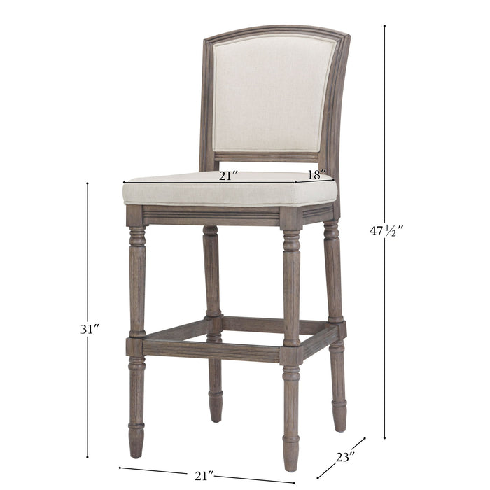 Stool With Upholstered Seat And Back