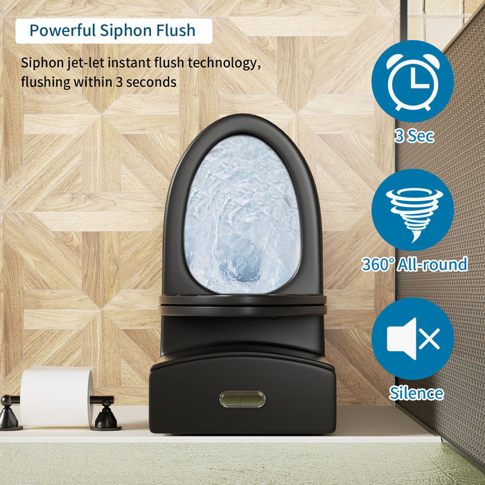 1 Piece Toilet With Tornado Flush, Dual Flush, And ADA Height Comfort Chair
