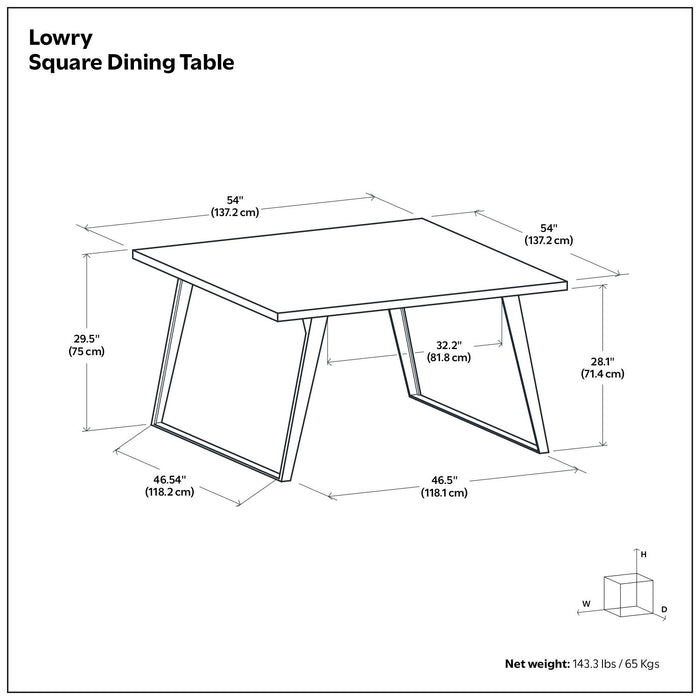 Lowry - Handcrafted Square Dining Table