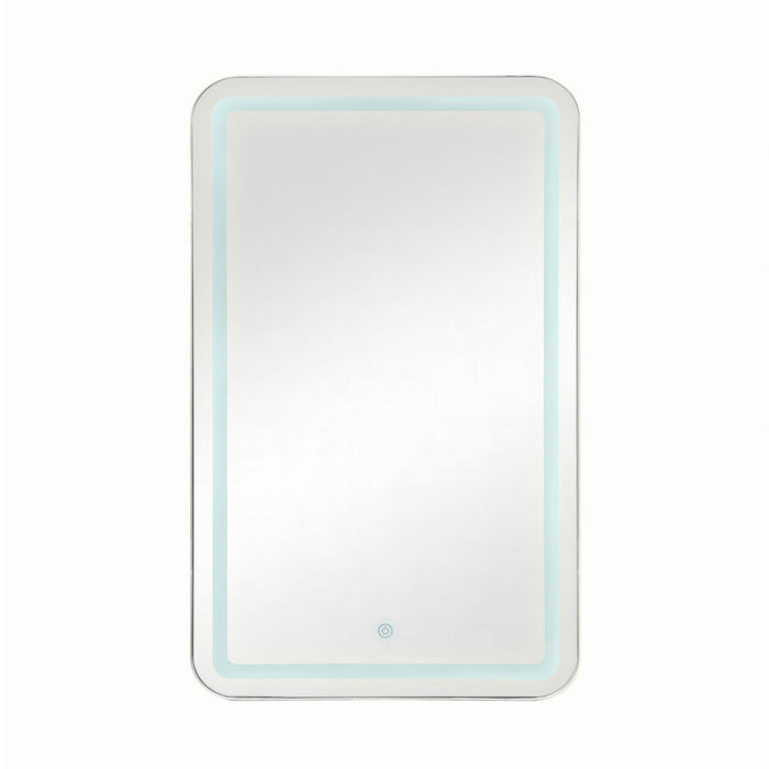 Rectangle Medicine Cabinet Mirror Bathroom Mirror With Storage Wall Mounted Medicine Mirror Cabinet With LED - Sliver