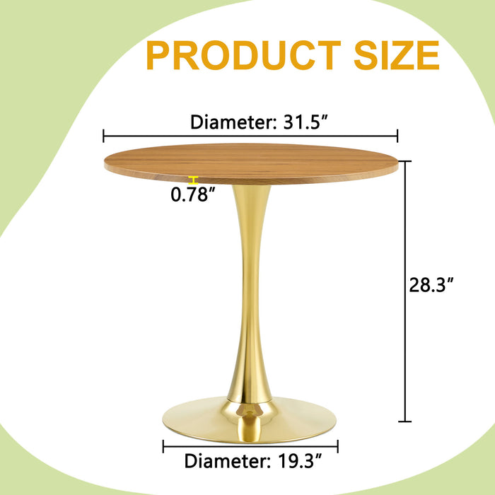 Round Dining Table With Thickened Top For Kitchen
