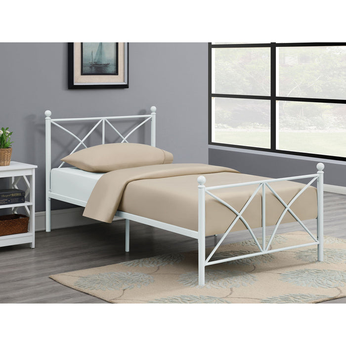 Platform Bed With Modern X-Style Design