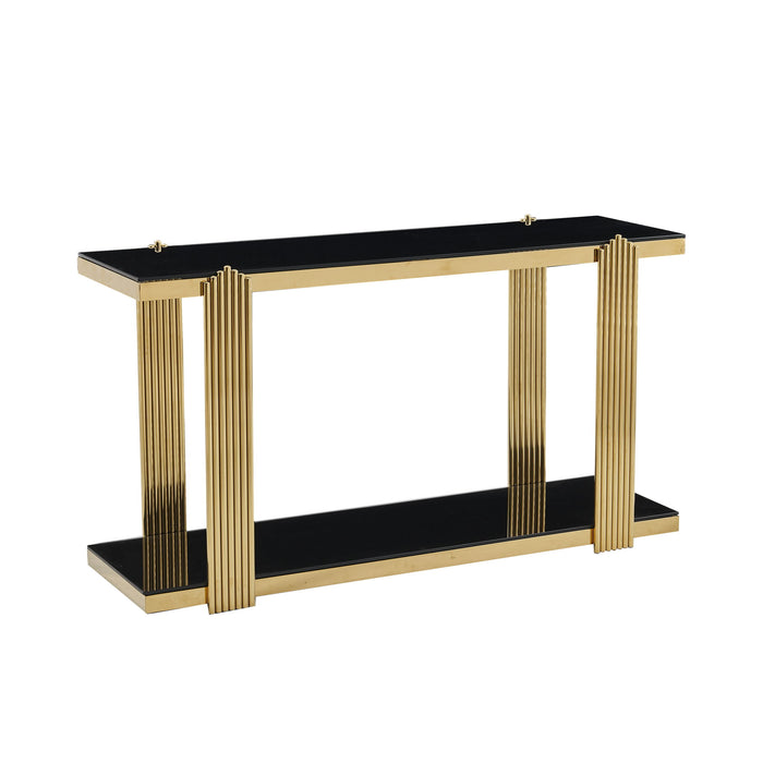 Console Table With Double Tier Storage