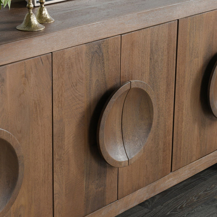 Vally - Wood 6 Door Buffet - Artisan Brown
