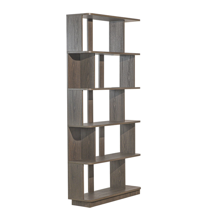 5 Tier Open Bookshelf, Free Combination Storage Shelving For Living Room - Dark Brown