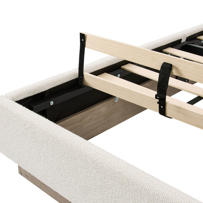 Linton - Upholstered Platform Bed With Curved Headboard