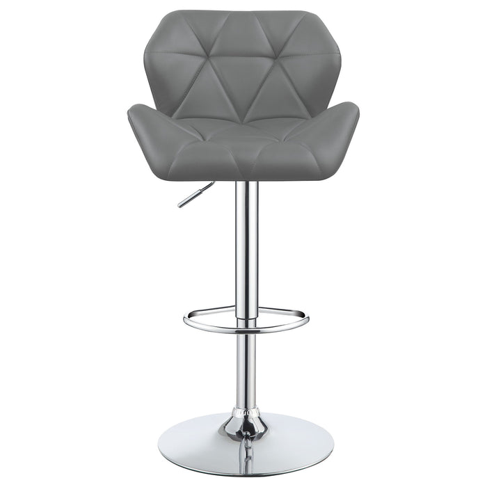 Adjustable Bar Stool With Height-Adjustable Base (Set of 2)