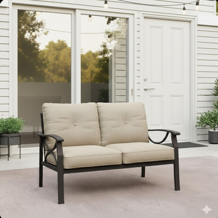 All-Weather Loveseat 2 Seats Sofa With Cushions