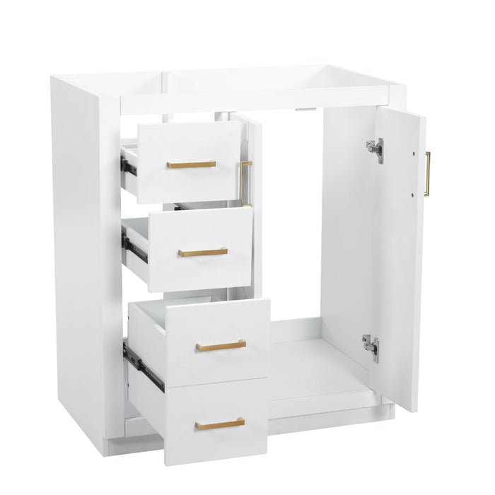 Retro Style Bathroom Vanity With 3 Drawers & Soft-Closing Doors