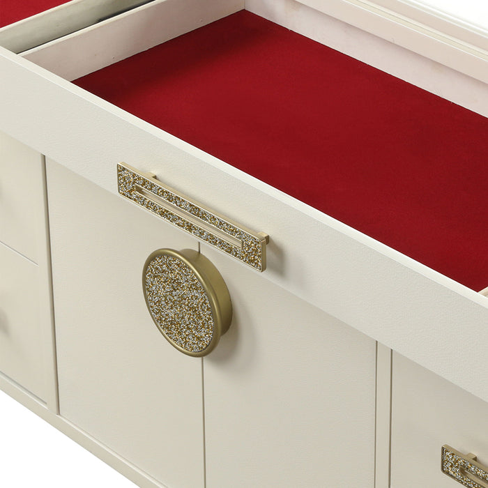 Jasmine - 8 Drawer Dresser With Side LED Lightning - Beige