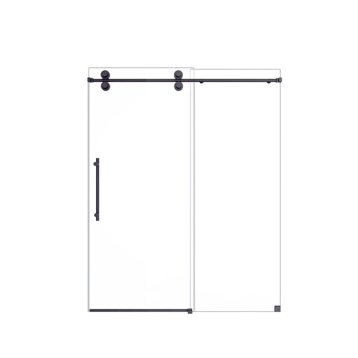 Frameless Single Sliding Shower Door With Clear Tempered Glass