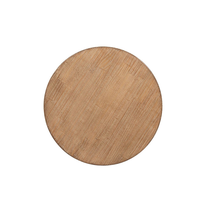 Carmel - Round Side Table - Antique Brown