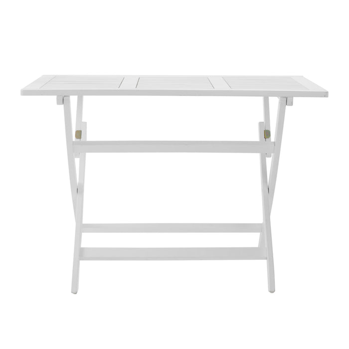 Blissique - Outdoor Foldable Wood Dining Table With Slat Design