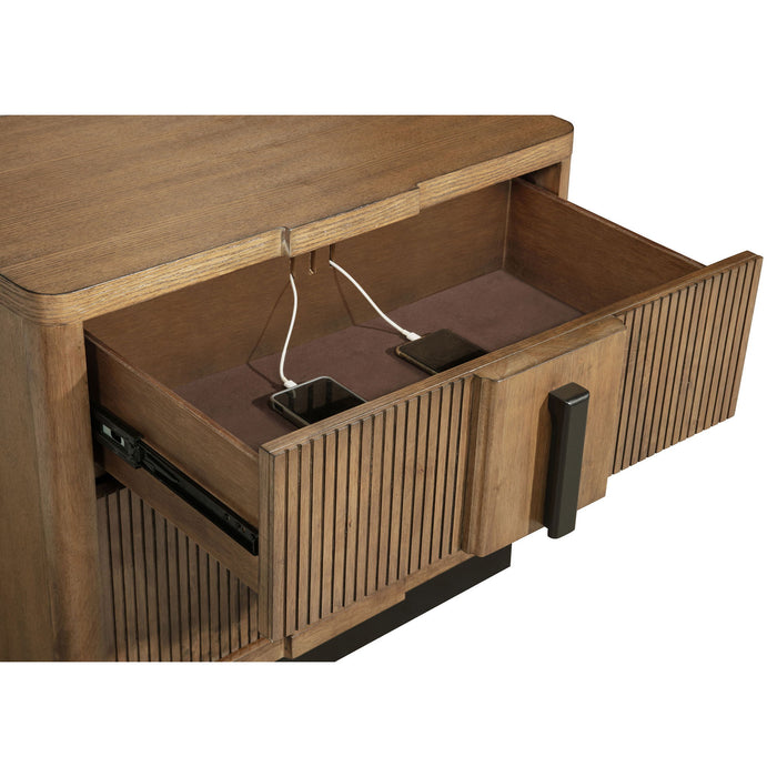 Moraga - 2 Drawer Nightstand - Ash Brown