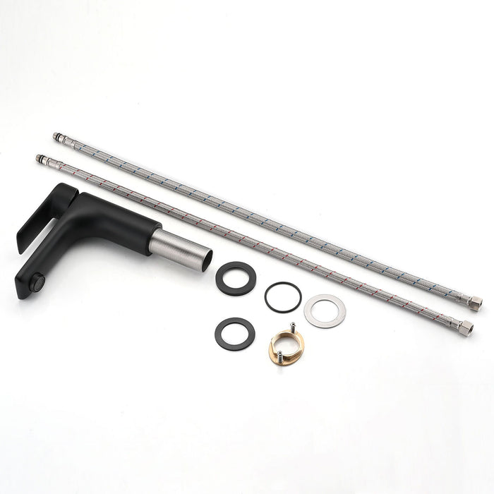 Modern Bathroom Sink Faucet Single Handle Brass Countertop Mount