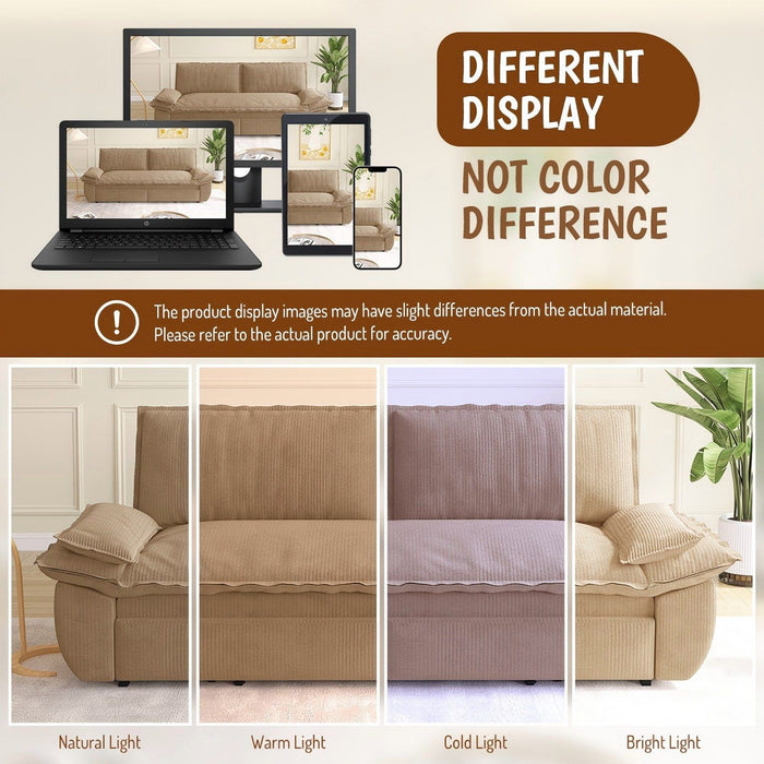 Queen Pull Out Bed, 3 In 1 Convertible Sleeper Sofa