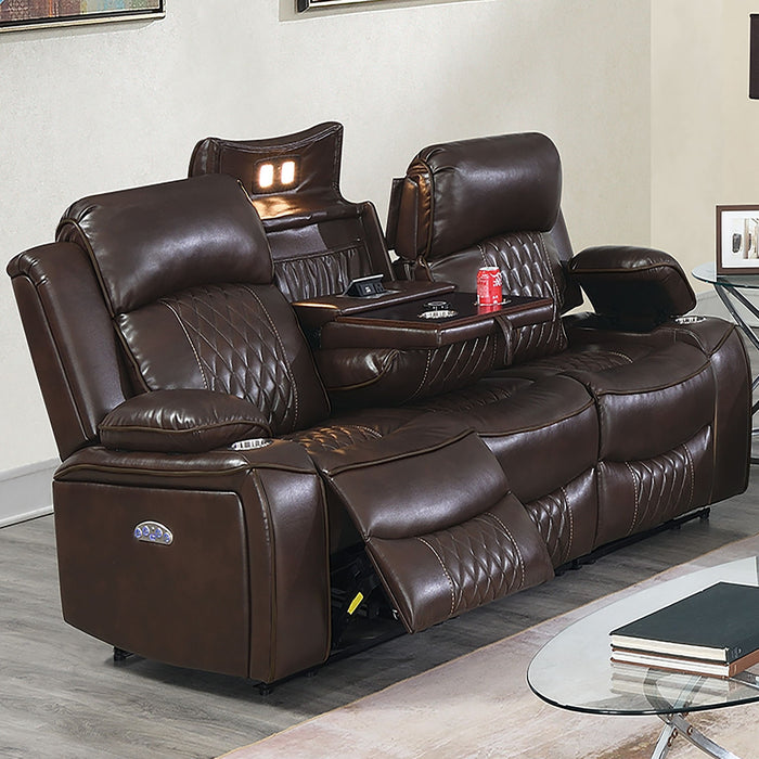 Power Motion Living Room Set With USB Port, Adjustable Headrest, Cup Holder