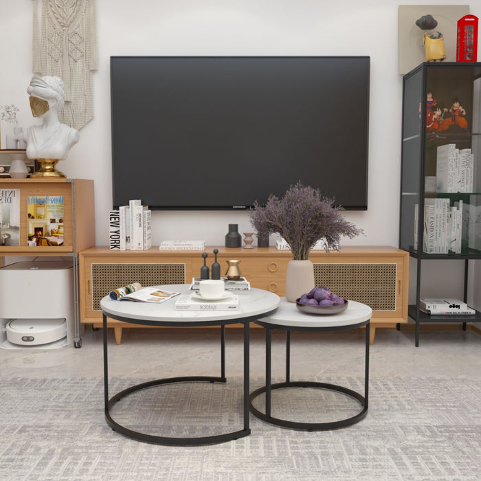 Round Nesting Coffee Table (Set of 2)