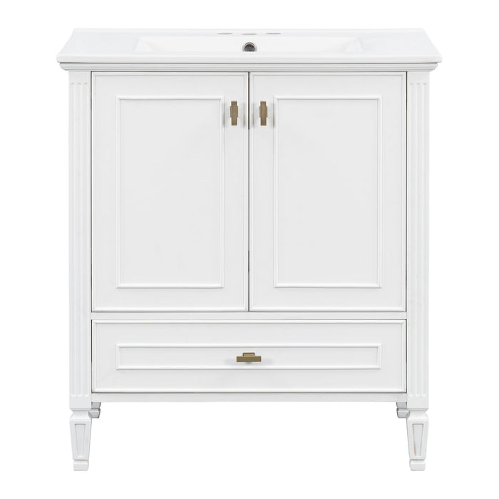 Freestanding Vanity With 1 Drawer & 2 Soft Close Doors With Door Mounted Storage