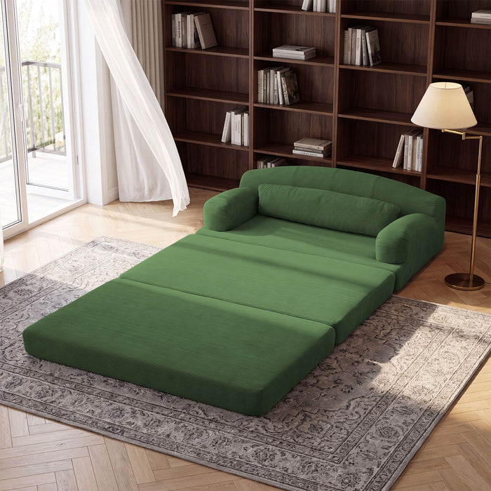 2 Seater Sofa Bed, Compact Foldable Floor Couch
