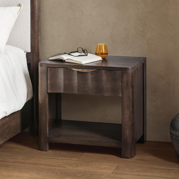 Baylee - 1 Drawer Nightstand - Cocoa Brown