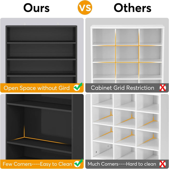 9 Tier Freestanding Shoe Cabinet, With Open Design