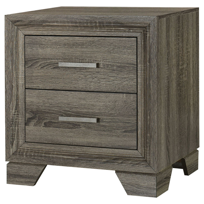 Funston - 2 Drawer Nightstand - Brown Oak