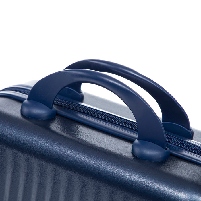 Luggage Set With Cosmetic Case, Combination Lock, Front Opening Design