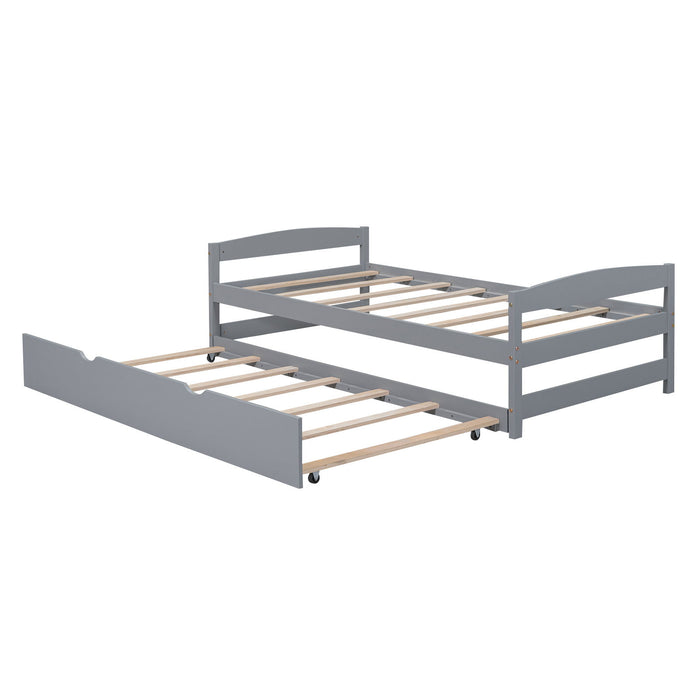 Platform Bed With Trundle