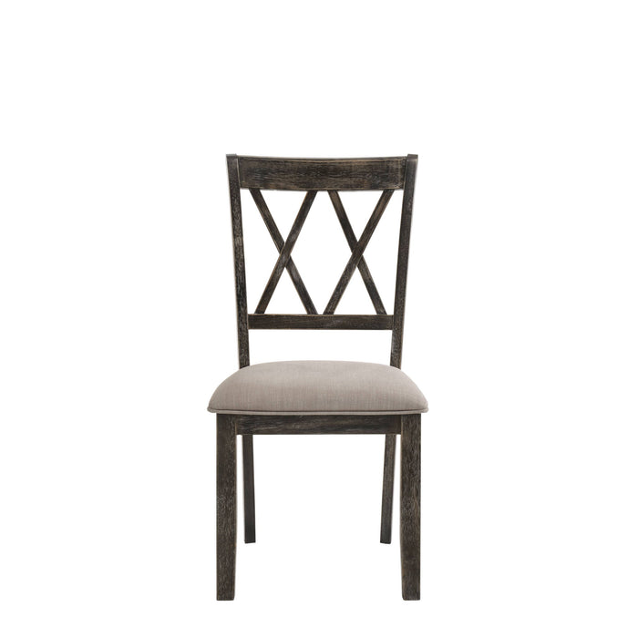 Claudia II - Weathered 7 Pieces Dining Room Set - Gray